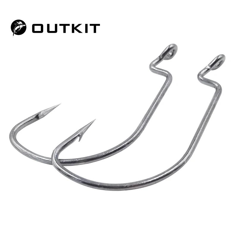 Fishing Hook Assortment - OUTKIT 10 ชิ้น/ล็อตเหล็กคาร์บอนสูงตะขอตกปลา Crank Hook Lure
