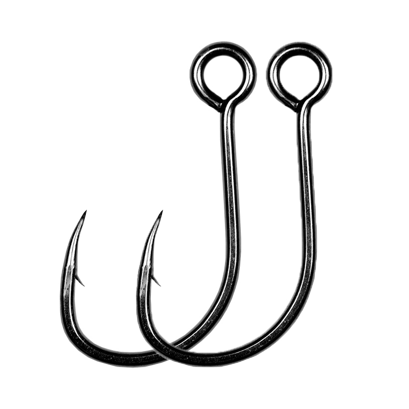 Fishing Hook Assortment - 20 ชิ้นตะขอตะขอตกปลาแหวนใหญ่เหล็กคาร์บอนตะขอเดี่ยว Tackle กล่องหนอนช้อน Jig ตะขอตาใหญ่