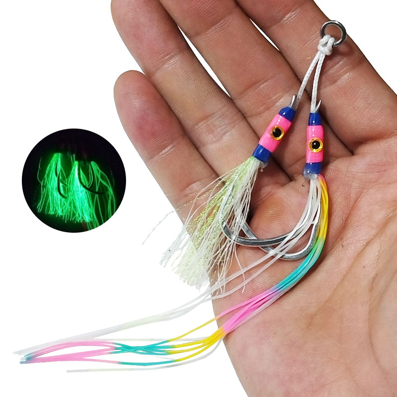 2 คู่/ถุง ตัวเบ็ดตกปลาเรืองแสง - Fishing Hook Assortment บทวิจารณ์และราคา