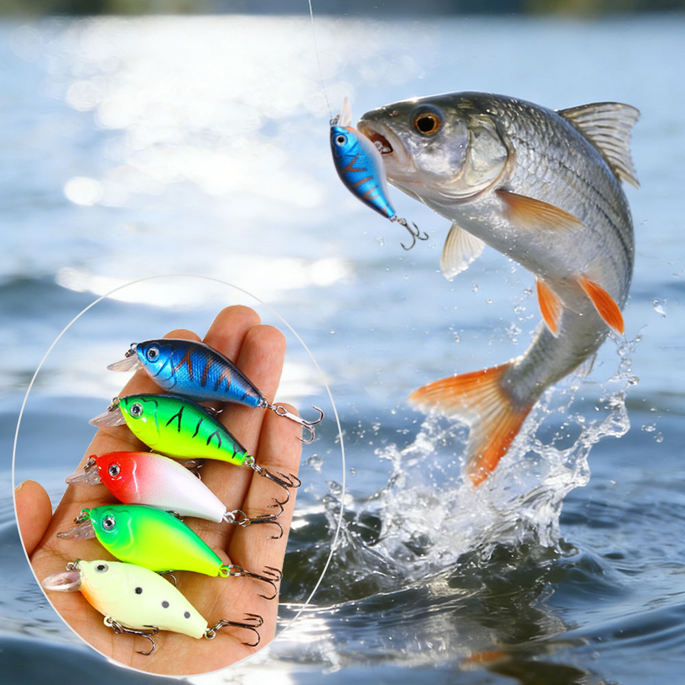 เหยื่อตกปลา 1 ชิ้น ขนาด 6 ซม.  - Fishing Hook Treble บทวิจารณ์และราคา