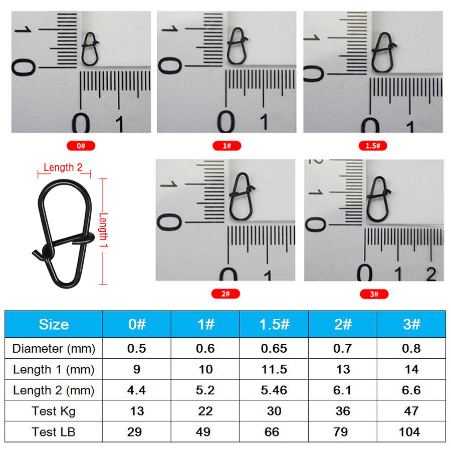 50 ชิ้น Crankbait Snaps สแตนเล - Fishing Hook Remover บทวิจารณ์และราคา